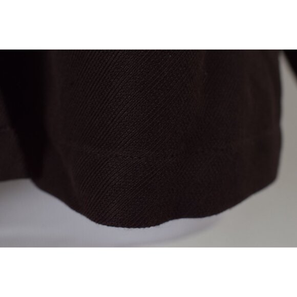 Vintage 90s Chocolate Brown Rayon/Polyester Shirt size PM‎ - Picture 9 of 10